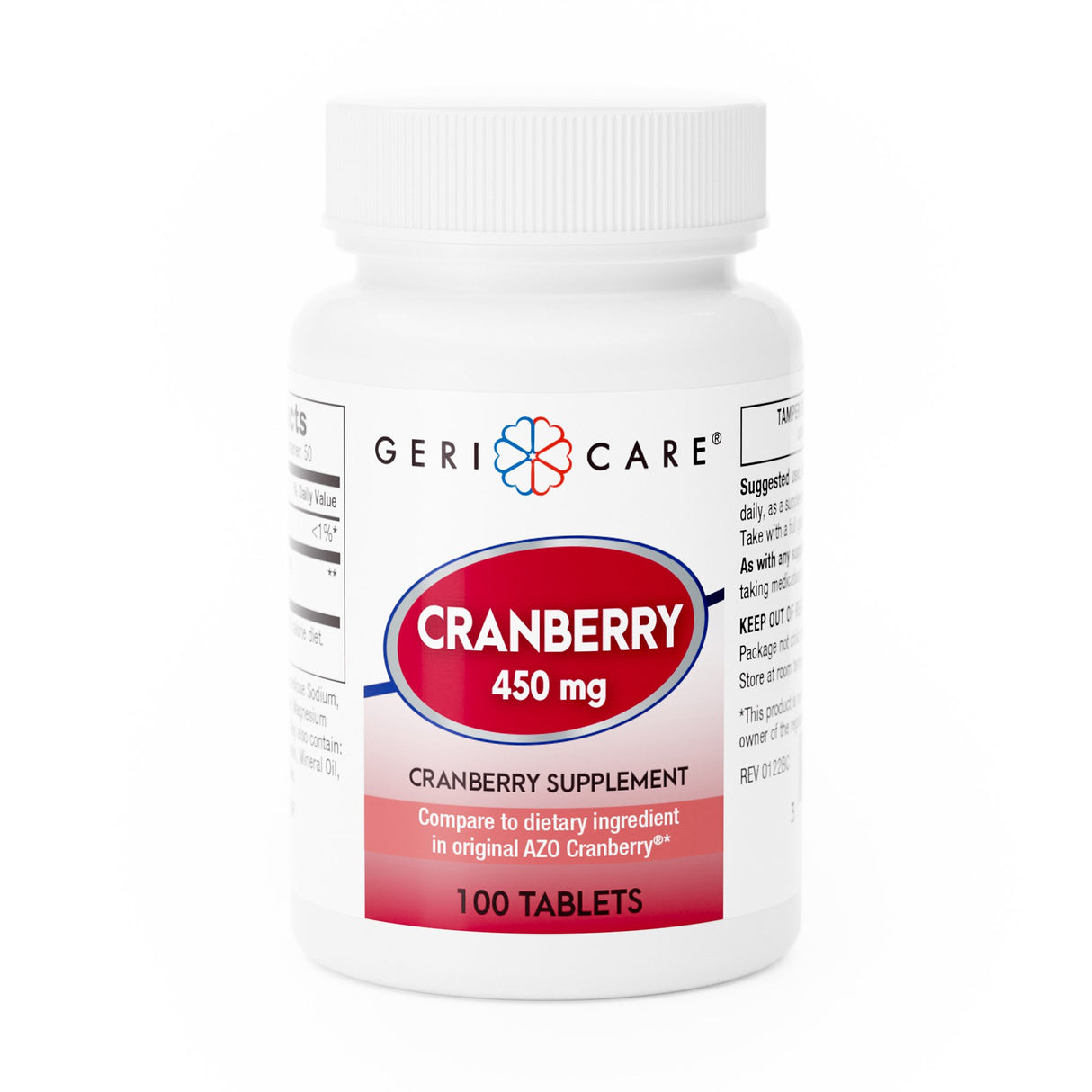 Dietary Supplement Geri-Care® Cranberry Extract 450 mg Strength Tablet 100 per Bottle - BeHope