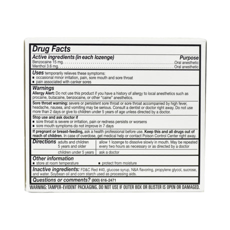 Sore Throat and Mouth Pain Relief Lozenges Major® - BeHope