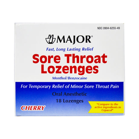 Sore Throat and Mouth Pain Relief Lozenges Major® - BeHope