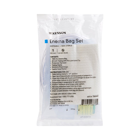 Enema Bag Set McKesson NonSterile 1500 mL - BeHope