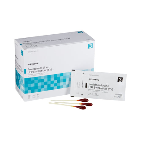 Mckesson Povidone-iodine Impregnated Swabstick Sterile Skin Antiseptic - BeHope