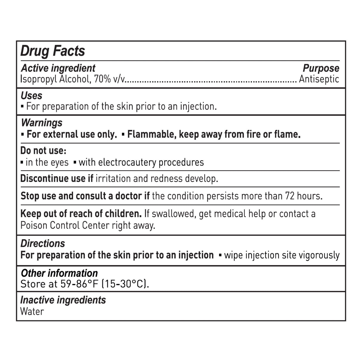 Impregnated Swabstick McKesson 70% Strength Isopropyl Alcohol Individual Packet Sterile - BeHope