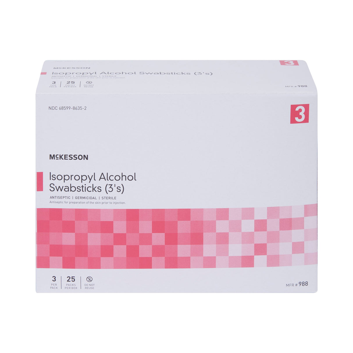 Impregnated Swabstick McKesson 70% Strength Isopropyl Alcohol Individual Packet Sterile - BeHope