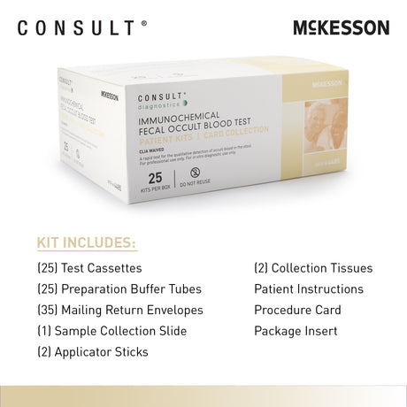 Mckesson Consult™ Rapid Fecal Occult Blood Cancer Screening Test CLIA Waived - BeHope