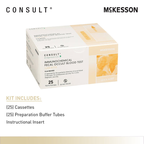 Fecal Occult Blood Test Kit Mckesson Consult™ Immunochemical CLIA Waived - BeHope