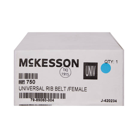 Rib Belt McKesson One Size Fits Most Hook and Loop Closure 24 to 50 Inch Rib Cage Cirumference 6 Inch Height Adult - BeHope