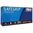 Exam Glove SafeGrip® Large NonSterile Latex Extended Cuff Length Textured Fingertips Blue Chemo Tested - BeHope