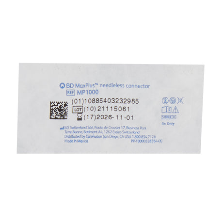 Maxplus Clear Needleless Connector Pressure Rated Sterile - BeHope