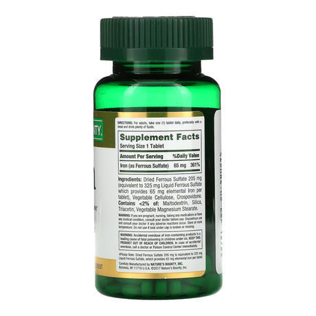 Nature's Bounty® Iron Mineral Supplement for Energy Support - BeHope