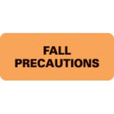 Pre-Printed Label Auxiliary Label Orange Paper FALL PRECAUTIONS Black Alert Label 15/16 X 2-1/4 Inch - BeHope