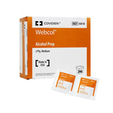 Alcohol Prep Pad Webcol™ 70% Strength Isopropyl Alcohol Individual Packet Medium Sterile - BeHope