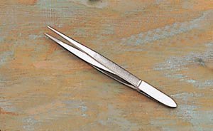 Splinter Forceps Adc® Surgical Stainless Steel Serrated Tips Autoclavable - BeHope