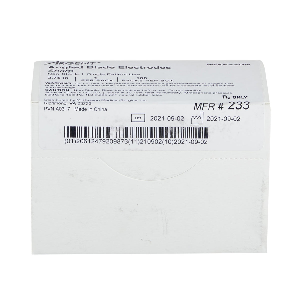McKesson Argent™ Sterile Disposable Dermal Angled Tip Electrode - BeHope