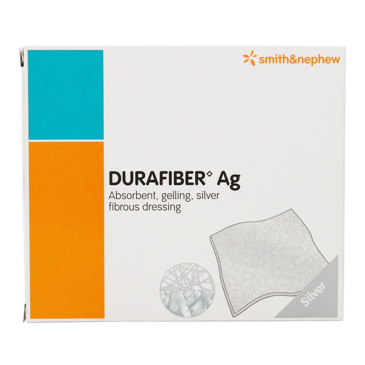 Silver Gelling Fiber Dressing Durafiber Ag 4 X 4-3/4 Inch Rectangle Sterile - BeHope