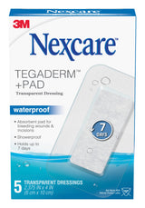Transparent Film Dressing with Pad Nexcareâ„¢ Tegadermâ„¢+ Pad 2-3/8 X 4 Inch 1 Tab Delivery Rectangle Sterile - BeHope