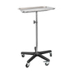 Mobile Instrument Stand Tech-Med Hand Operated Single Post 5-Leg Base Small Tray - BeHope