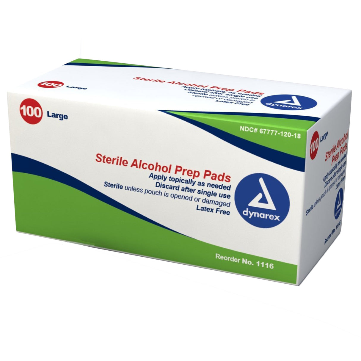 Alcohol Prep Pad Dynarex® 70% Strength Isopropyl Alcohol Individual Packet Large Sterile - BeHope