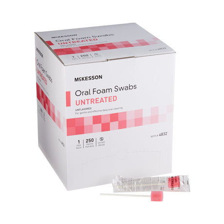 McKesson Oral Foam Swabs Untreated Unflavored - BeHope
