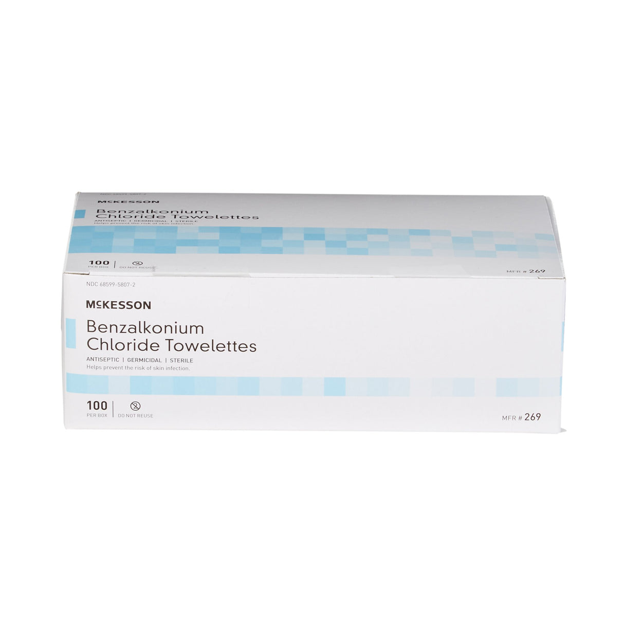 Antiseptic Skin Towelette McKesson Individual Packet Unscented 100 Count - BeHope