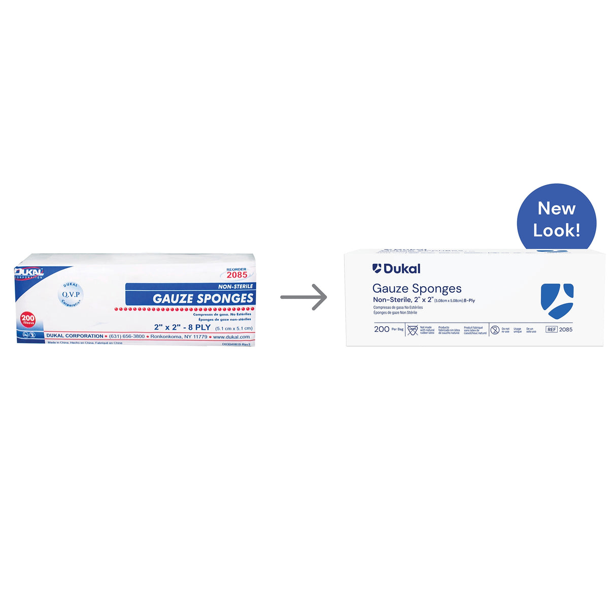 Gauze Sponge Dukal™ 2 X 2 Inch 8-Ply NonSterile 200 per Pack - BeHope