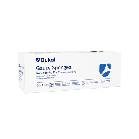 Gauze Sponge Dukal™ 2 X 2 Inch 8-Ply NonSterile 200 per Pack - BeHope