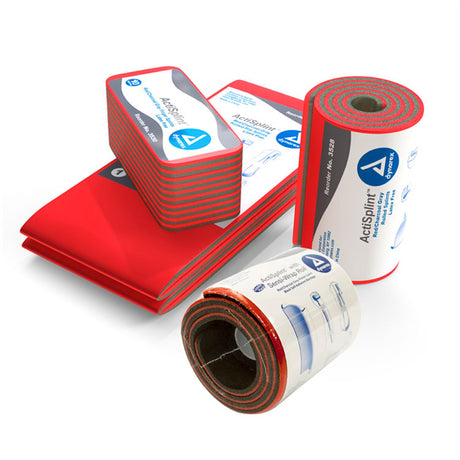 ActiSplint™ General Purpose Splint Rolled Splint Red / Charcoal Gray 4-1/4 X 36 Inch - Splint, 2 Inch X 5 Yard - Sensi-Wrap - BeHope