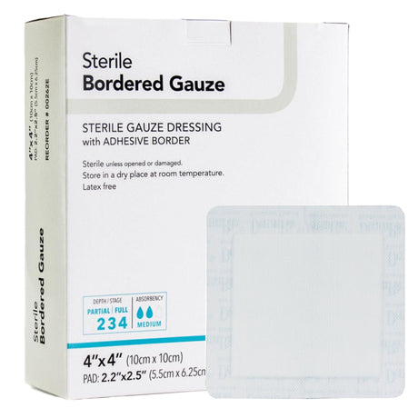 Dermarite® Bordered Gauze Absorptive Individually Packaged Island Dressing - BeHope
