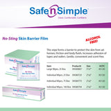 Skin Barrier Wipe Safe N Simple™ No-Sting 60% / 20% Strength Purified Water / Polyvinylpyrrolidone / Glycerin / Propylene Glycol Individual Packet Sterile - BeHope