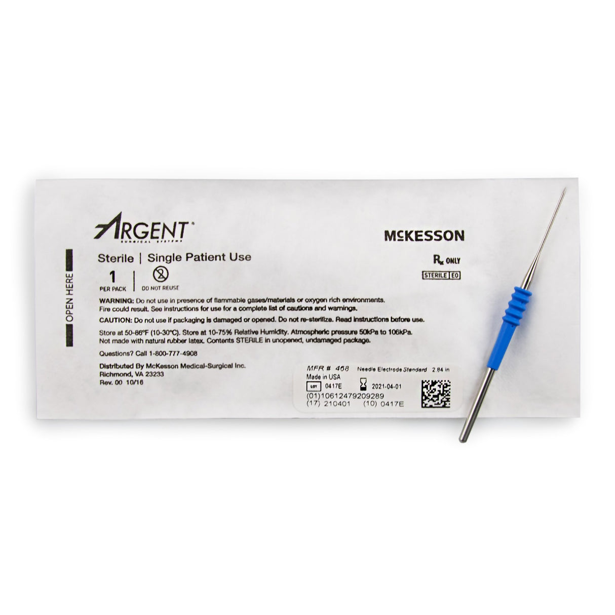 Needle Electrode McKesson Argent™ Stainless Steel Sterile Needle Tip Disposable - BeHope