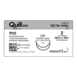 Absorbable Quill Barbed Suture with Needle Quill™ Polydioxanone C14 1/2 Circle Reverse Cutting Needle Size 2 Barbed Monofilament - BeHope