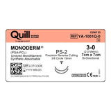 Absorbable Suture With Needle Quill™ Monoderm™ Polyglycolic Acid PCL Precision Reverse Cutting - BeHope