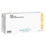 Exam Glove Micro-Touch® Micro-Thin Medium NonSterile Nitrile Standard Cuff Length Textured Fingertips Blue Not Rated - BeHope