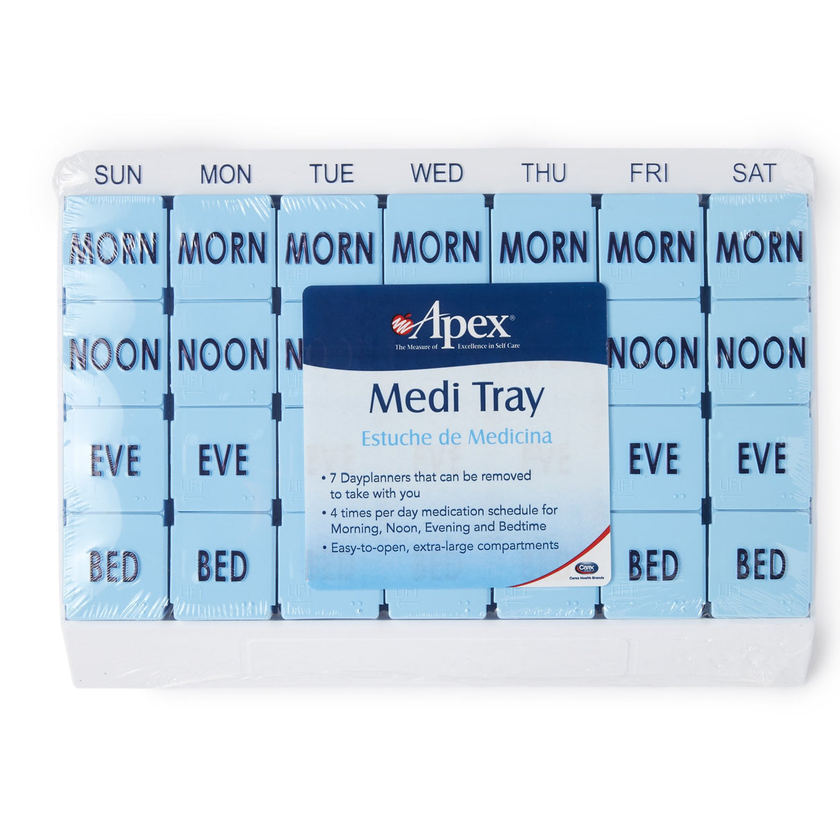 Pill Organizer Medi Tray 7 Day 4 Dose - BeHope