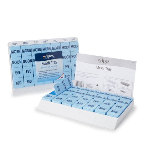 Pill Organizer Medi Tray Weekly Portable Medication Planner - BeHope