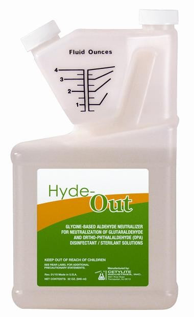 OPA / Glutaraldehyde Neutralizer Hyde-Out® RTU Liquid 32 oz. Bottle Single Use - BeHope