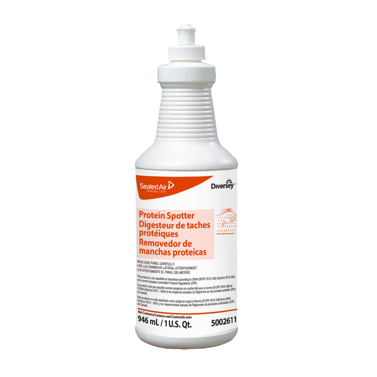 Carpet Cleaner Diversey™ Protein Spotter Liquid 32 oz. Bottle Fresh Scent Manual Squeeze - BeHope