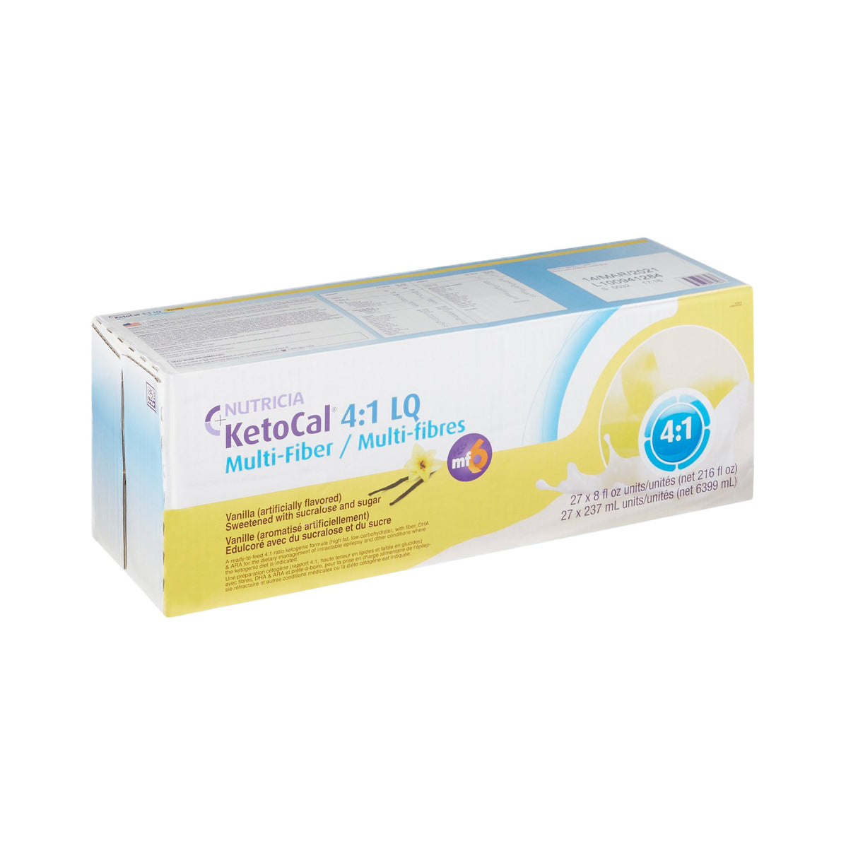 Oral Supplement KetoCal® 4:1 LQ Vanilla Flavor Liquid 8 oz. Carton - BeHope