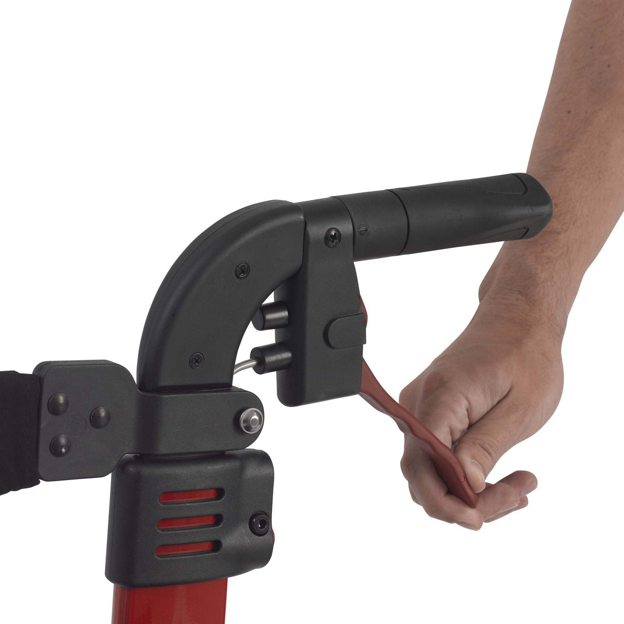 4 Wheel Rollator drive™ Nitro Red Adjustable Height / Folding Aluminum Frame - BeHope