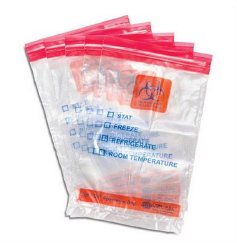 Specimen Transport Bag Document Pouch Pre-printed Biohazard Symbol Saf-T-Zip® Closure - BeHope