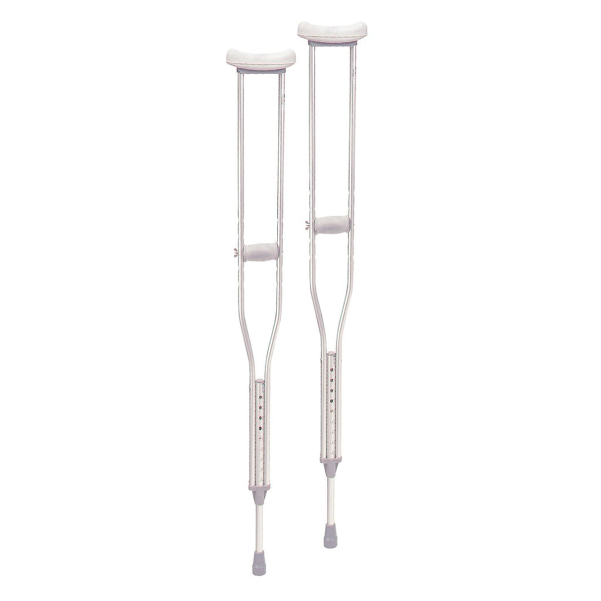 Underarm Crutches drive™ Adult 5 Foot 2 Inch to 5 Foot 10 Inch User Height Aluminum Frame 350 lbs. Weight Capacity - BeHope
