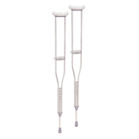 Underarm Crutches drive™ Adult 5 Foot 2 Inch to 5 Foot 10 Inch User Height Aluminum Frame 350 lbs. Weight Capacity - BeHope