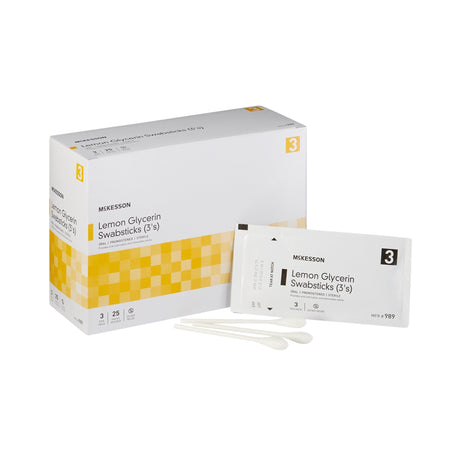 Lemon Glycerin Swabstick McKesson Rayon Tip 3 per Pack - BeHope