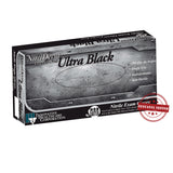 Exam Glove NitriDerm® Ultra Black Medium NonSterile Nitrile Standard Cuff Length Textured Fingertips Black Chemo Tested / Fentanyl Tested - BeHope