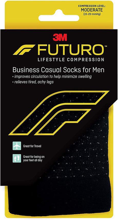 Compression Socks 3M Futuro Calf High Medium Black Closed Toe - BeHope
