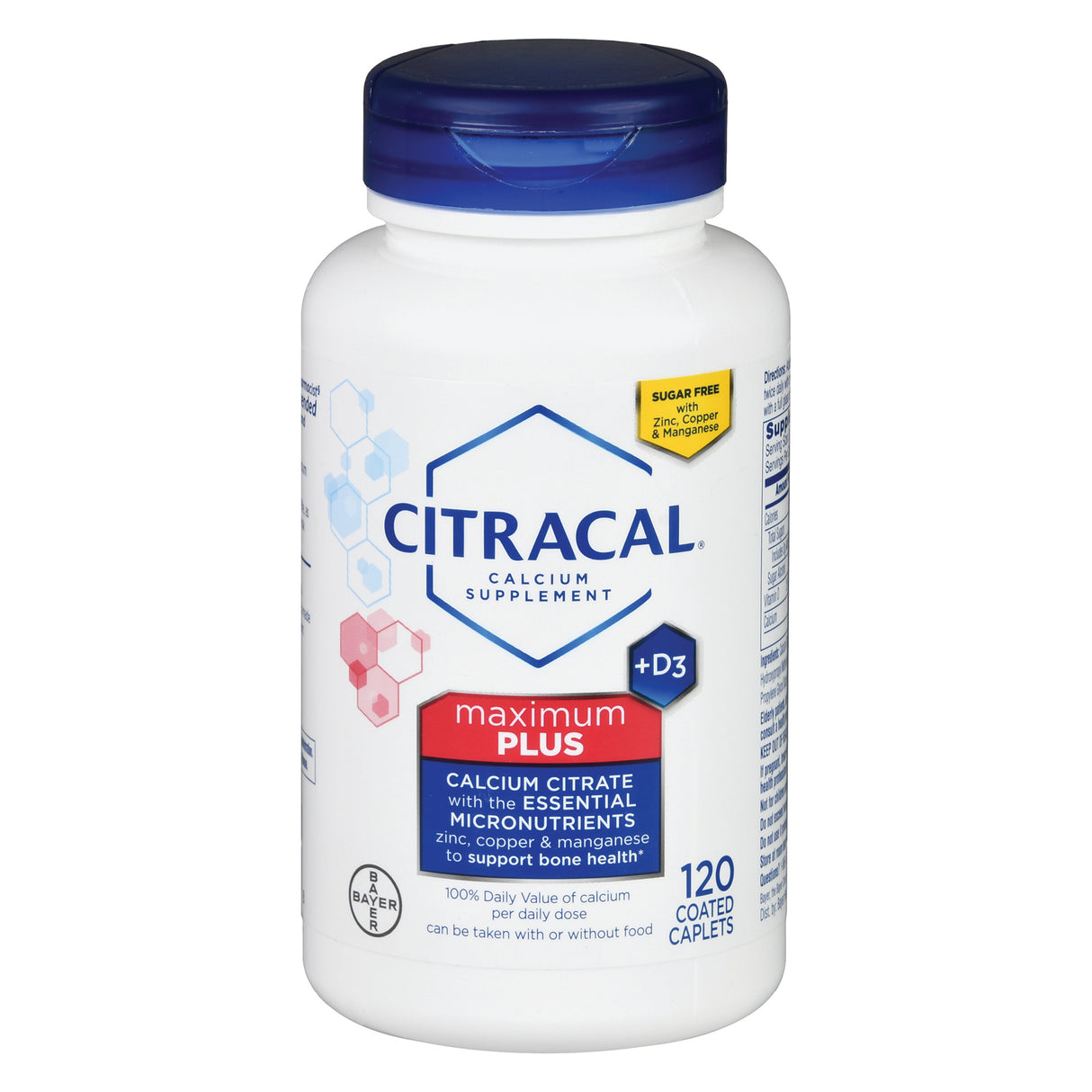 Joint Health Supplement Citracal® Max Calcium / Vitamin D 315 mg - 250 IU Strength Caplet 120 per Bottle - BeHope