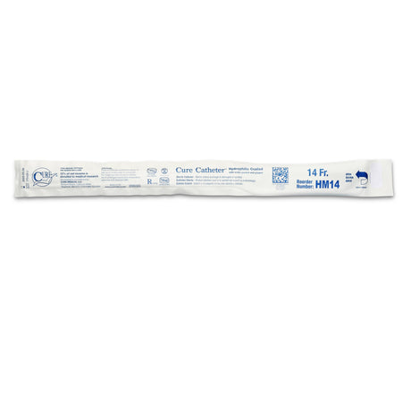 Urethral Catheter Cure Catheter® Straight Tip Hydrophilic Coated Plastic 14 Fr. 16 Inch - BeHope