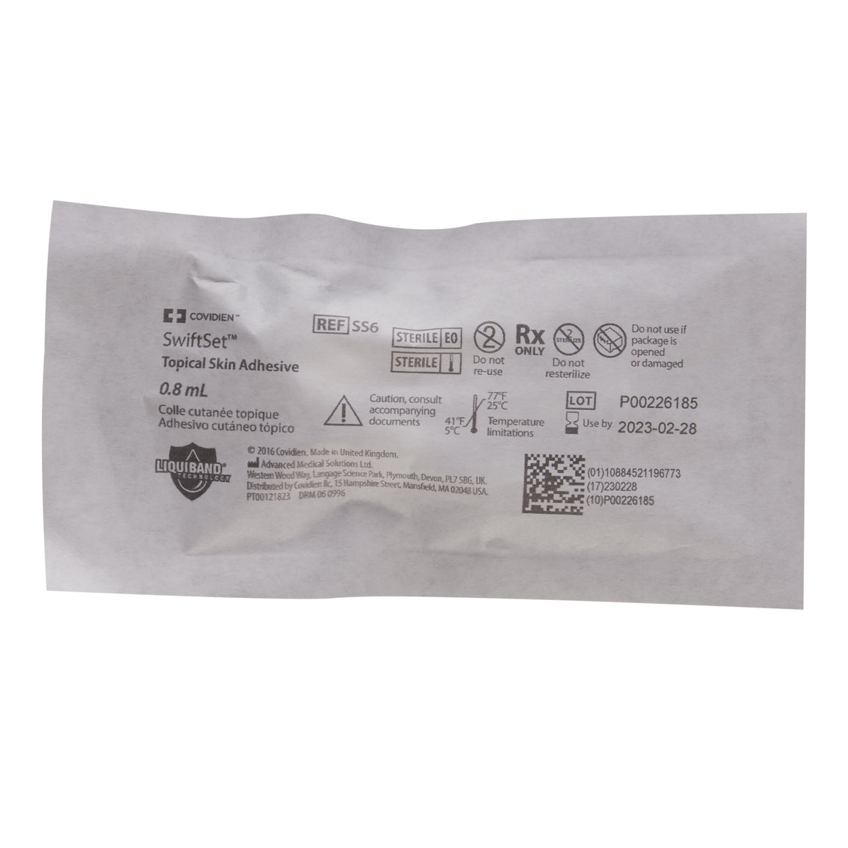 Skin Adhesive SwiftSet™ 0.8 mL Liquid Precision and Dome Applicator Tip n-Butyl-2 Cyanoacrylate - BeHope