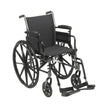 Lightweight Wheelchair McKesson Dual Axle Desk Length Arm Swing-Away Footrest Black Upholstery 20 Inch Seat Width Adult 300 lbs. Weight Capacity - BeHope