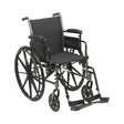 Lightweight Wheelchair McKesson Dual Axle Desk Length Arm Swing-Away Footrest Black Upholstery 20 Inch Seat Width Adult 300 lbs. Weight Capacity - BeHope