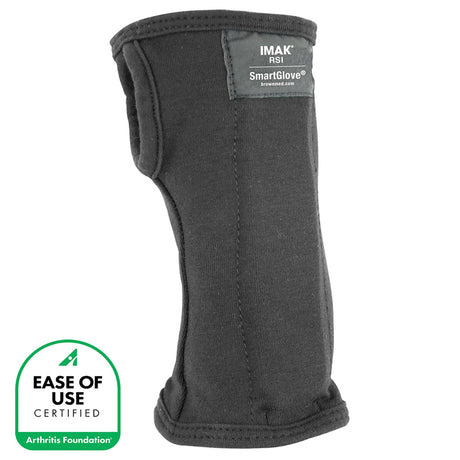 Wrist Splint IMAK® RSI SmartGlove® Cotton / ergoBeads® Left or Right Hand Black Small - BeHope